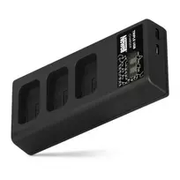 Baterijų Įkroviklis - Newell CD-USB-C Trijų Baterijų Įkroviklis Sony NP-FW50 Baterijoms, USB-C, Micro USB, Juodas