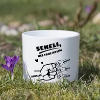 Keramikinis vazonas "Senelis ir anūkai" su anūkų vardais