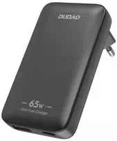 Ladowarka jungiama į tinklą GaN Dudao A65Q 65W USB-A / USB-C PD ultracienka - juoda