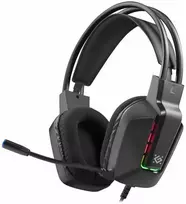 Ausinės Defender Ausinės su mikrofonu GOTHIC RGB USB juoda