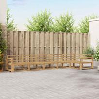 Lauko sofos komplektas 6 pcs Balta 410 x 172,5 x 73 cm