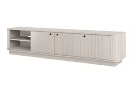 Tv Set Vesper 187 Cm With Open Shelfs - Cashmere / Black Handles