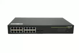 DCN ES430-18P-POE tinklo komutatorius Valdomas Gigabit Ethernet (10/100/1000) Maitinimas per Eternetą (PoE) 1U Juoda