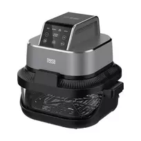 TEESA GLASS AIR FRYER 4L be aliejaus keptuvė, 1,5 l, 1500 W