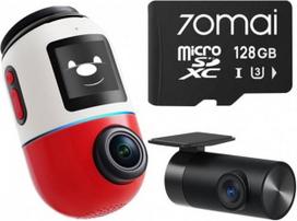 70Mai Wideorejestrator 70mai X800 Omni 4K/GPS/WiFi Dual czerwony + karta SD 70mai 128GB