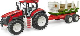 Bruder - ROADMAX Tractor with Forwarding Trailer and 3 tree trunks (03453)
