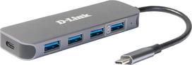 D-Link USB-C to 4-Port USB 3.0 Hub with Power Delivery