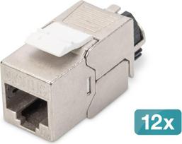 Digitus CAT 6A Keystone module, shielded with intelligent cable manager - 12 pcs.