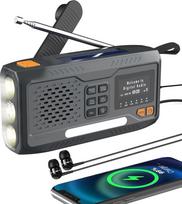Extralink RADIO AWARYJNE BLUETOOTH SOLARNE Z KORBKA DYNAMO POWERBANK 4000MAH Z LATARKA SOS BT-4000 Portable Analog & digital Black, Orange