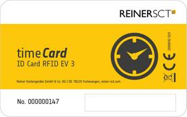 No Name Reiner SCT timeCard Premium card MIFARE DESFire EV3 RFID tag Black, White, Yellow 50 pc(s)