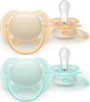 Philips Avent Ultra soft soother, 0-6m, Light yellow/light green