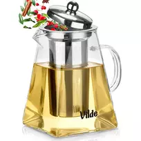 Stiklinis arbatinukas su nerūdijančio plieno sieteliu Vilde 920 ml