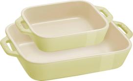 Staub COOKING Zestaw 2 półmisków prostokątnych, jasnozielony