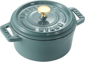Staub MINI COCOTTE Mini garnek żeliwny okrągły 250 ml, eukaliptusowy