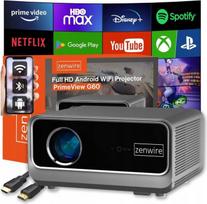 Zenwire Rzutnik Android Google TV FULL HD 4K 39000lm WiFi Przenośny SMART Zenwire G60