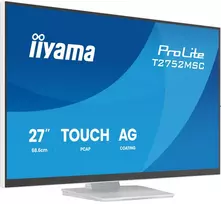 "68,6 cm/27"" (1920x1080) iiyama ProLite T2752MSC-W1AG 16:9 IPS 5 ms Touch10pt HDMI DisplayPort USB-Hub Speakers VESA White"