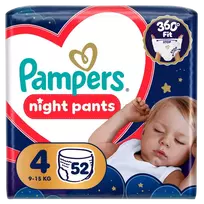 Pampers Night Pants Sauskelnės-Kelnaitės, 4, 52 vnt.