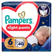 Pampers Night Pants Sauskelnės-Kelnaitės, 6, 40 vnt.