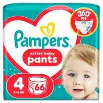 Pampers Active Baby Pants Sauskelnės, 4 Dydis, 66 vnt.