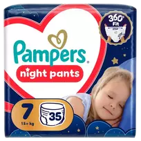 Pampers Night Pants Sauskelnės-Kelnaitės, 7, 35 vnt.