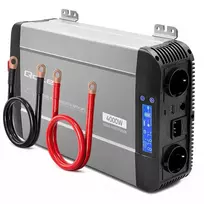 Qoltec „Pure Sine Wave“ įtampos keitiklis | 12 V į 230 V | 2000/4000 W | UPS BYPASS | LCD | USB | USB-C | Suderinamas su LiFePO4, GEL, AGM