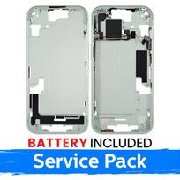Ekrano rėmas / Vidinis korpusas skirtas Apple iPhone 15 korpusas + baterija / Green / (Service Pack)