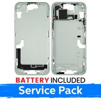 Ekrano rėmas / Vidinis korpusas skirtas Apple iPhone 15 Plus korpusas + baterija / Green / (Service Pack)