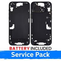 Ekrano rėmas / Vidinis korpusas skirtas Apple iPhone 15 Plus korpusas + baterija / Black / (Service Pack)