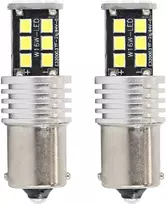 LED lemputės Canbus 2835 15SMD 1156 BA15S P21W R10W R5W baltos 12V 24V amio-01293
