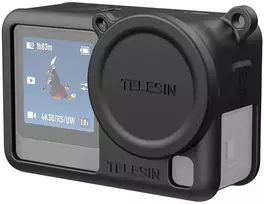 Telesin Silicone Protective Case for DJI Osmo Action 6 juodos spalvos