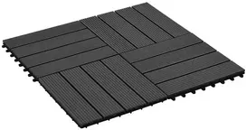 Terasinė Plytelė 22 pcs Juoda 30 x 30 cm MPK