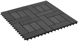 Terasinė Plytelė 22 pcs Juoda 30 x 30 cm MPK