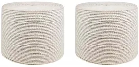 Juto virvė 2 vnt. 2 mm Balta 100% Tossa jutas