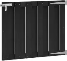 Sodo vartai 100 x 80 cm WPC ir aliuminis Juoda