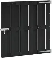 Sodo vartai 100 x 100 cm WPC ir aliuminis Juoda