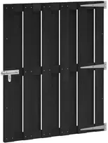 Sodo vartai 100 x 112 cm WPC ir aliuminis Juoda