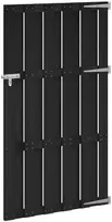 Sodo vartai 100 x 180 cm WPC ir aliuminis Juoda