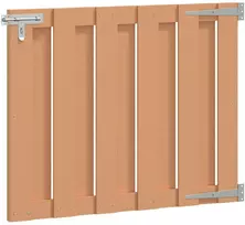 Sodo vartai 100 x 80 cm WPC ir aliuminis Ruda
