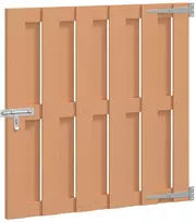 Sodo vartai 100 x 100 cm WPC ir aliuminis Ruda