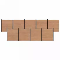 Tvoros plokštė 9 pcs WPC ir aliuminis Ruda