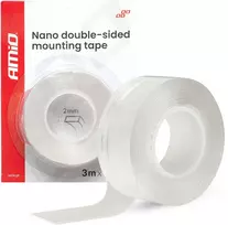 Daugkartinio naudojimo dvipusė nano tvirtinimo juosta 30 mm x 3 m x 1 mm amio-04848