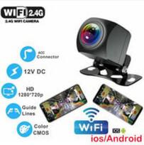 Apsaugos kameros, 170 laipsnių „Wi-Fi“ galinė kamera belaidė prietaisų skydelio kamera HD naktinio matymo, skirta „iPhone Android 12V“