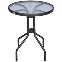 Apvalus sodo stalas Ø60xH70 cm, metalas, saugus stiklas