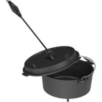 Lauko laužavietė sodui ir terasai Ø 58 cm su dangčiu ir kabliu-žarstekliu stabilios metalinės kojos 68×23 cm 330498 Browin