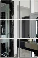 Wallpaper,Self Adhesive Square Mirror | Acrylic Removable Silver Mirror Stickers for Home Decor, 20x20cm,