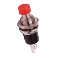 Momentinis mygtukas PBS-110 - raudonas - 250V-1A / 125V-3A - 7mm - apvalus