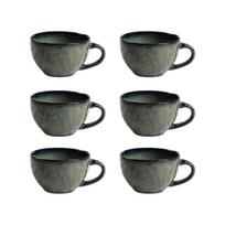 6x MIDO puodelių rinkinys turkio spalvos 300 ml HOMLA