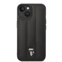 Karl Lagerfeld KLHCP14MPSQPK iPhone 14 Plus 6,7 deklas juodos/juodos spalvos Puffy Ikonik Pin