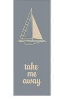 Pirties rankšluostis CAWÖ Travel Sailing Boat 70x180 cm medvilnė mėlyna