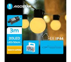 Aigostar - LED lauko dekoratyvinė girlianda 20xLED/13m IP44 šiltai balta